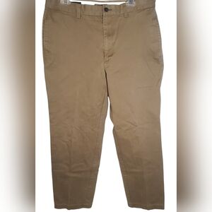 Orvis Trim Fit Pants Men 36/30 Tan Heavyweight Pockets Flat Front Cotton Outdoor